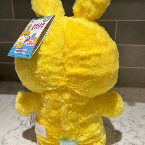 NEW Hello Kitty Easter Side Stepper yellow bunny musical animated plush - Picture 8 of 8